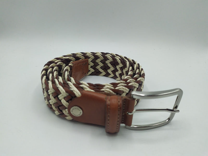 Braided belt with Leather and Rope