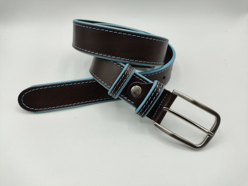 Belt in 3.5 cm. with contrasting profile