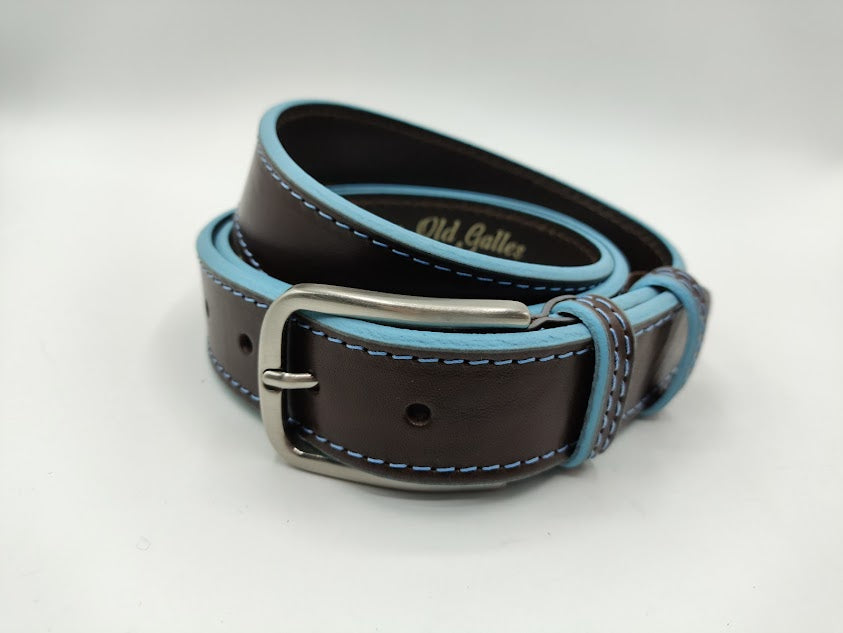 Belt in 3.5 cm. with contrasting profile