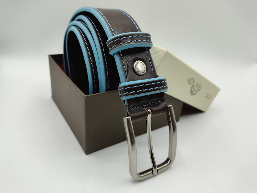 Belt in 3.5 cm. with contrasting profile