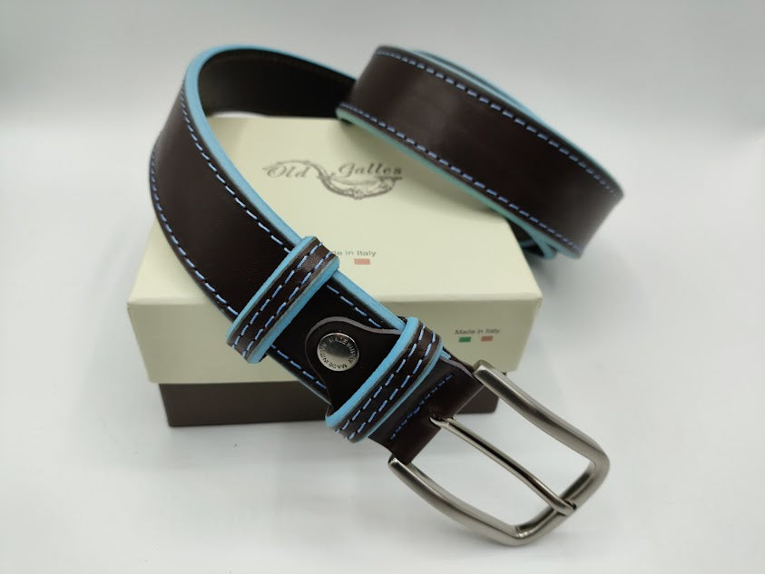 Belt in 3.5 cm. with contrasting profile