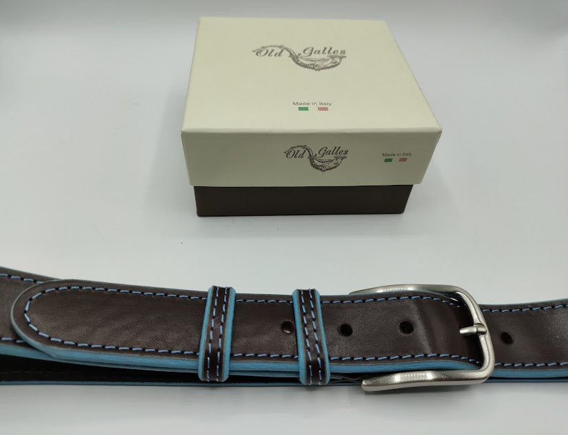 Belt in 3.5 cm. with contrasting profile