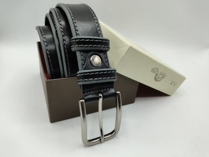 Belt in 3.5 cm. with contrasting profile