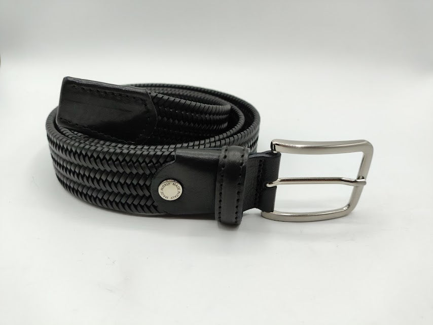 Braided Stretch Leather Belt