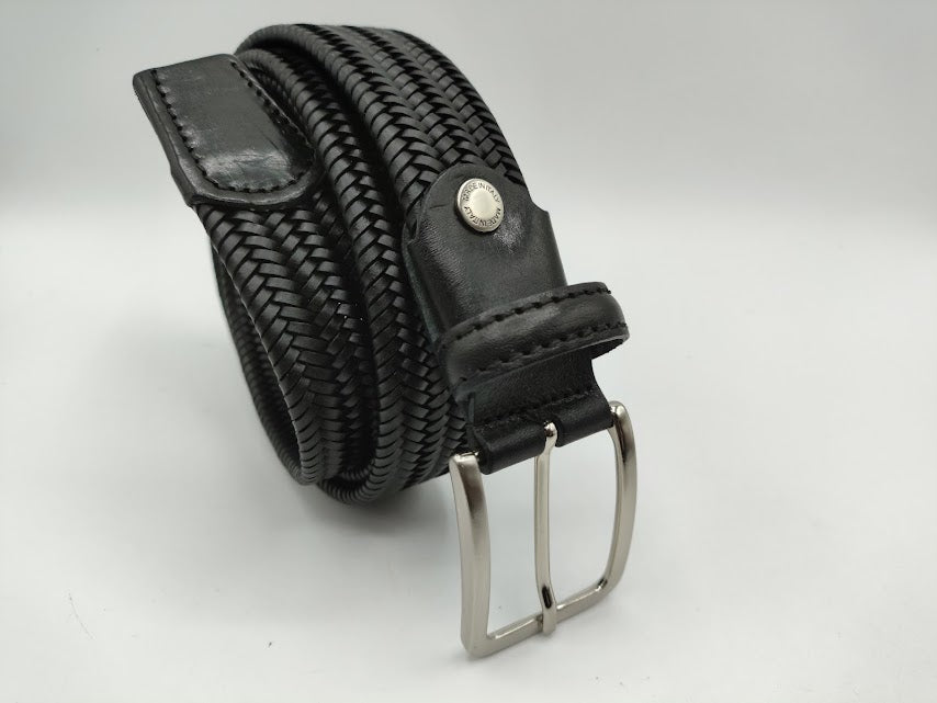Braided Stretch Leather Belt