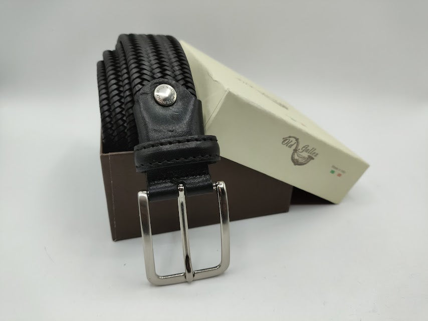 Braided Stretch Leather Belt