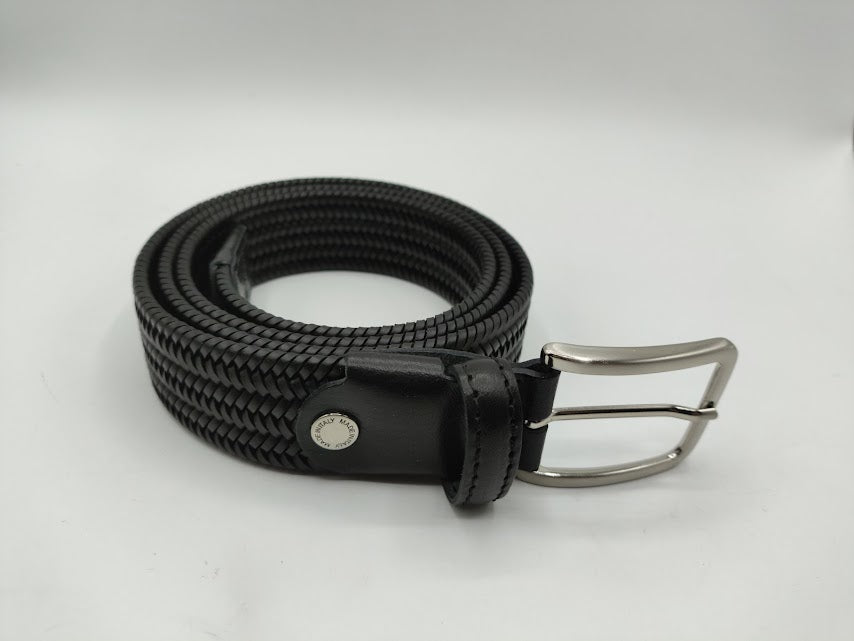 Braided Stretch Leather Belt
