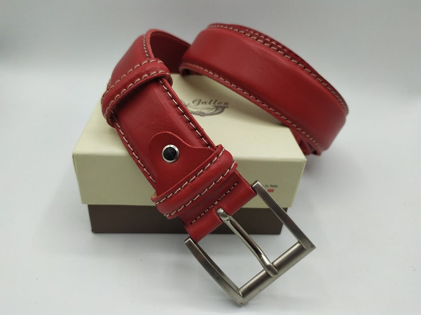 Rounded Leather Belt 4cm