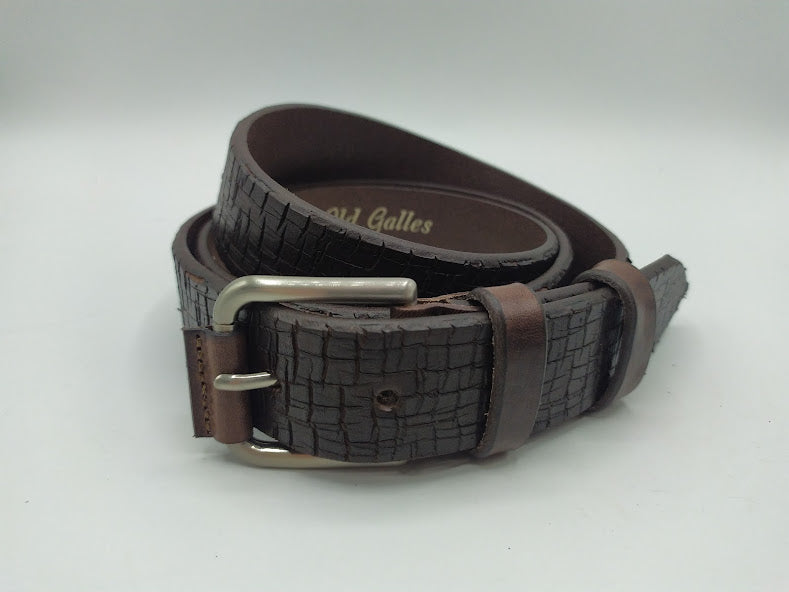Men's Sports Belt in inlaid leather