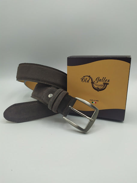 Suede belt with Full Grain Leather Interior