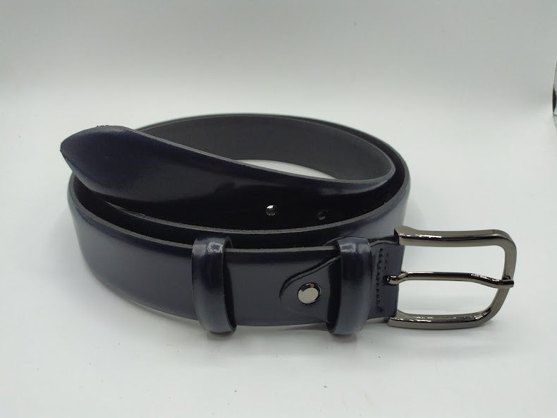 Elegant Brushed Belt with Round Buckle