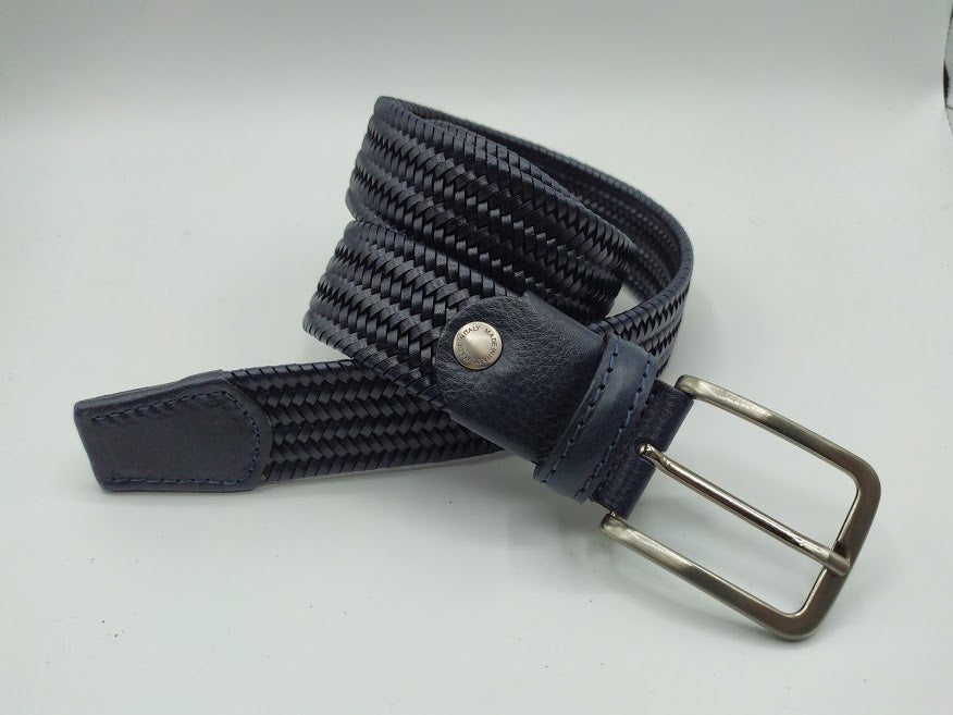 Braided Stretch Leather Belt