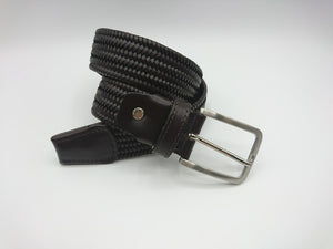 Braided Stretch Leather Belt