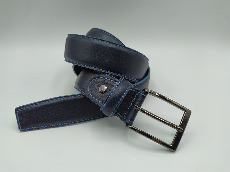 Contrast Full Grain Leather Belt