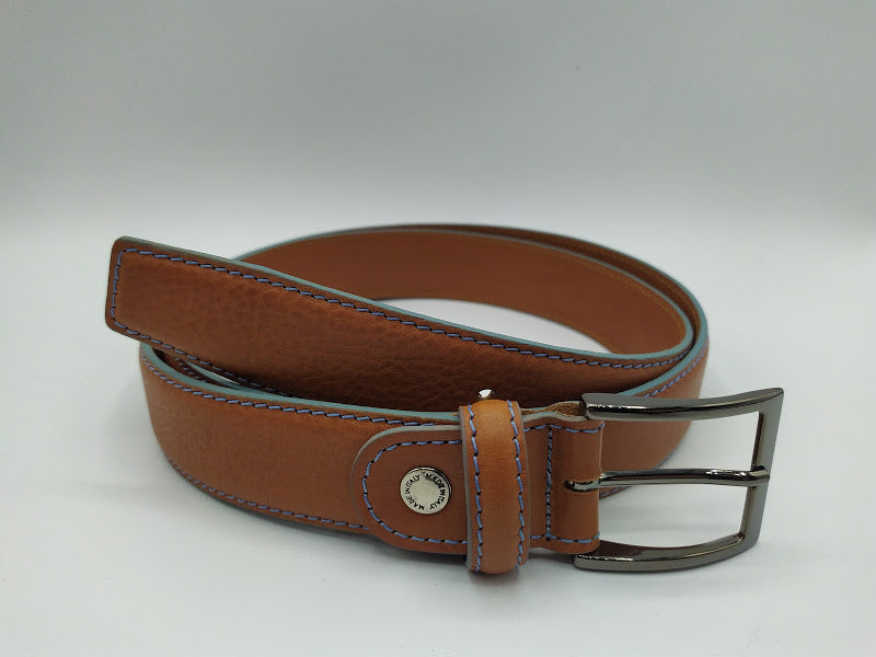 Contrast Full Grain Leather Belt