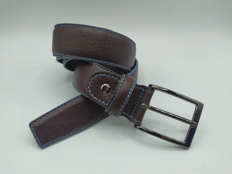 Contrast Full Grain Leather Belt
