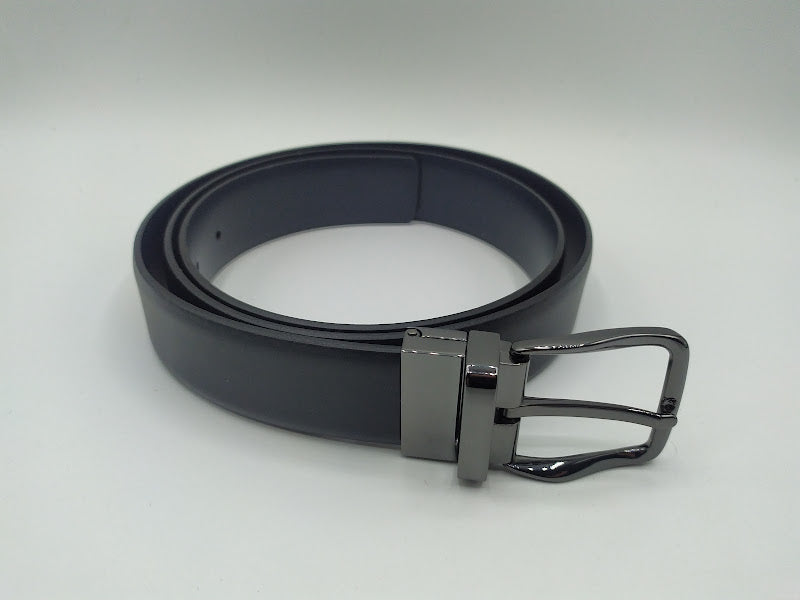 Double face leather belt